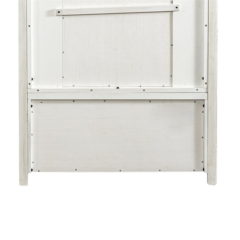 Liberty Furniture Modern Farmhouse 2 Piece Mirror Hall Tree Storage Set - White