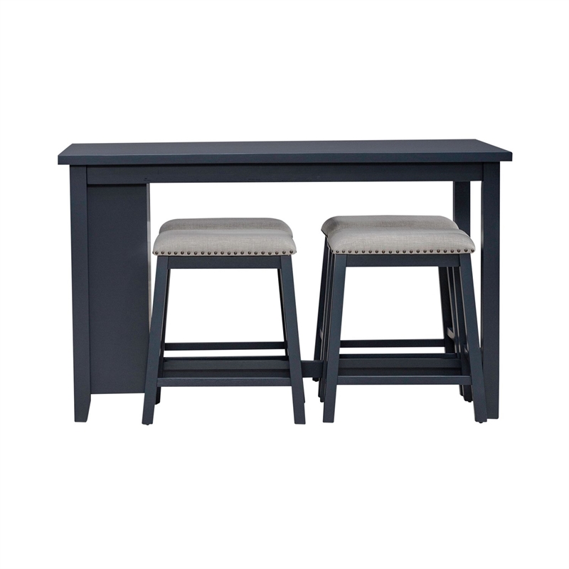 Liberty Furniture Brook Creek 5 Piece Kitchen Dining Counter Table Set Navy Blue