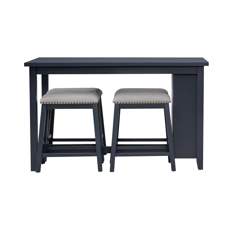 Liberty Furniture Brook Creek 5 Piece Kitchen Dining Counter Table Set Navy Blue