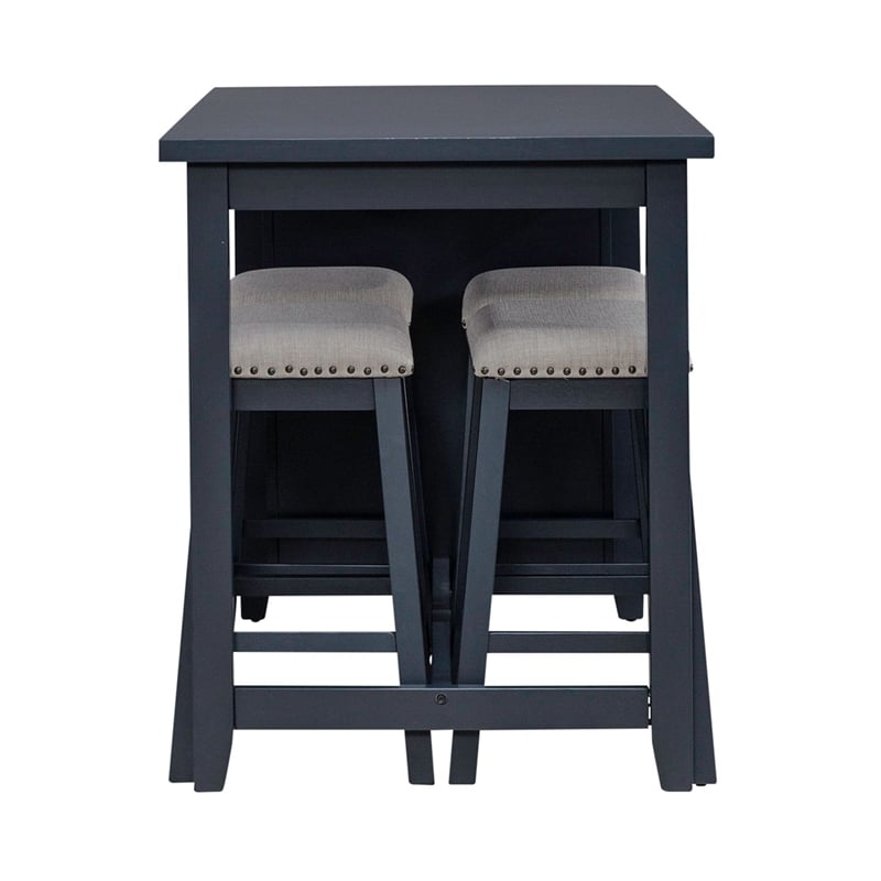 Liberty Furniture Brook Creek 5 Piece Kitchen Dining Counter Table Set Navy Blue