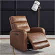 Liberty Furniture Rosslyn Power Recliner Chair with Charging Port - Brown