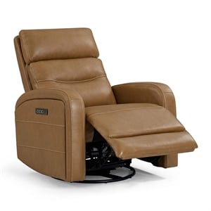 Liberty Furniture Rosslyn Power Recliner Chair with Charging Port - Brown