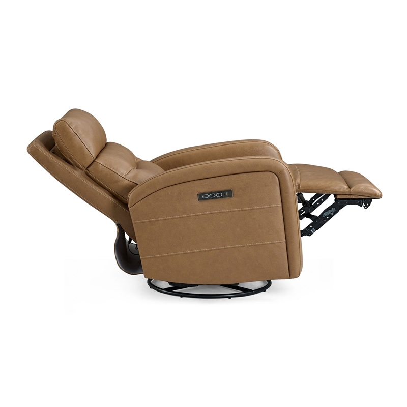 Liberty Furniture Rosslyn Power Recliner Chair with Charging Port - Brown