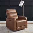 Liberty Furniture Rosslyn Power Recliner Chair with Charging Port - Brown