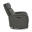Liberty Furniture Rosslyn Power Recliner Chair with Charging Port - Gray