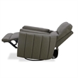 Liberty Furniture Reilly Power Recliner Swivel Chair with Cushion Arms- Gray