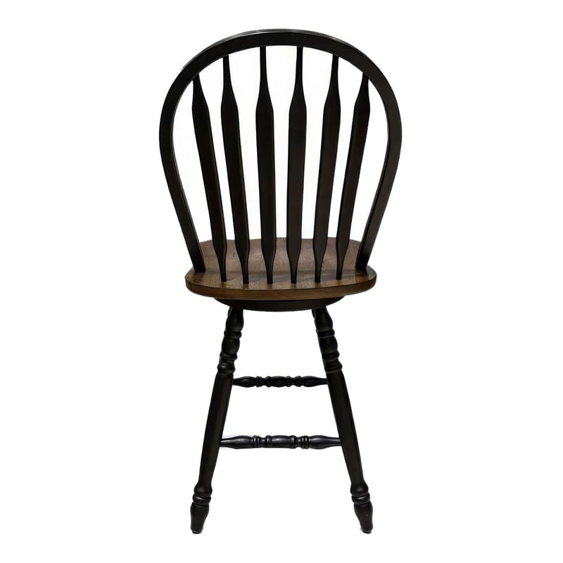Liberty Furniture Carolina Crossing Windsor Swivel Counter Height Chair - Black