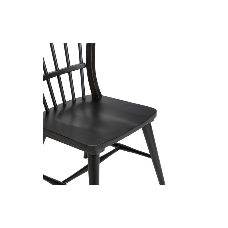 Liberty Furniture River Place Dining Windsor Back Side Chair - Black  - White