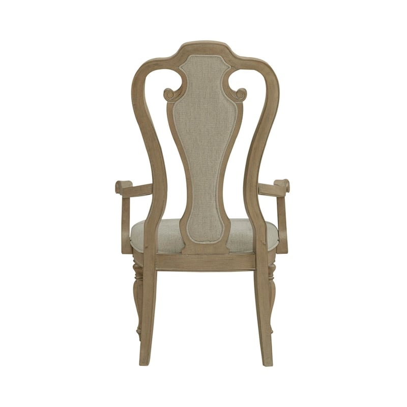 Liberty Furniture Magnolia Manor Dining Splat Back Arm Chairs Set of 2 - Brown