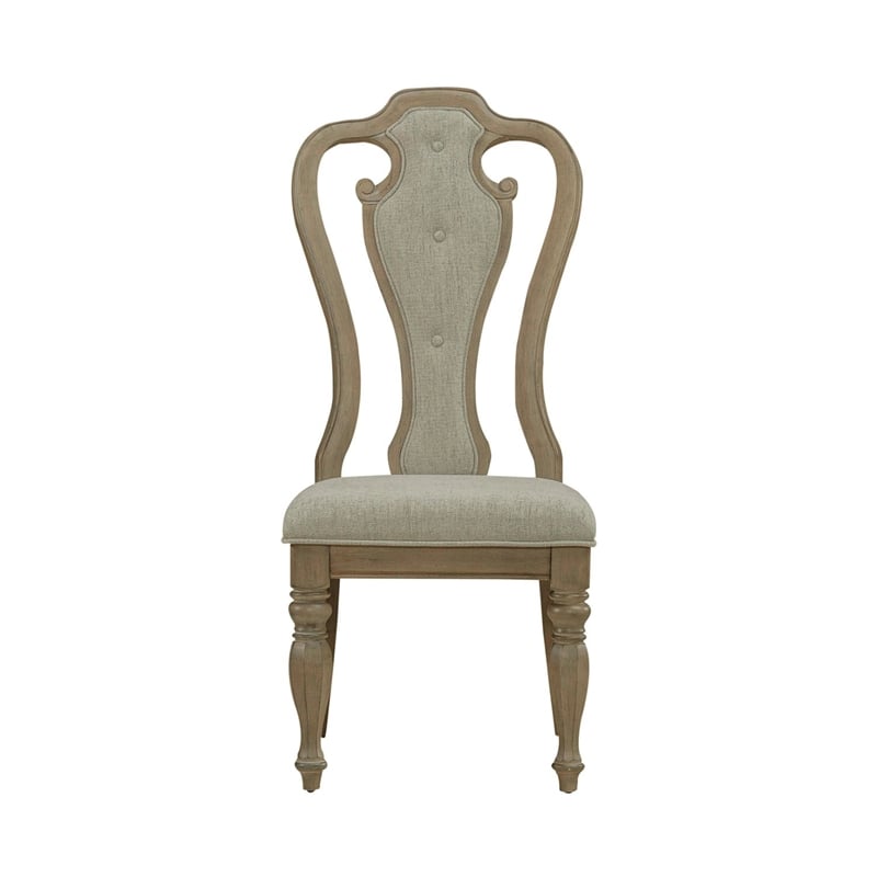 Liberty Furniture Magnolia Manor Splat Back Upholstered Side Chairs 2 Pack Brown