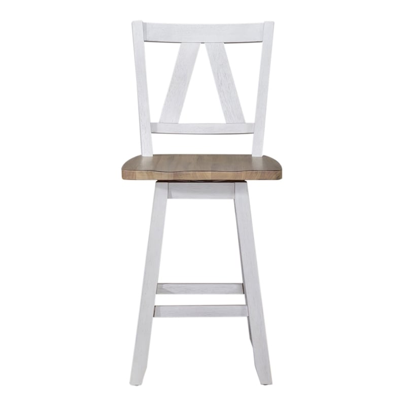 Liberty Furniture Lindsey Farm Dining Counter Height Swivel Chairs - Set of 2