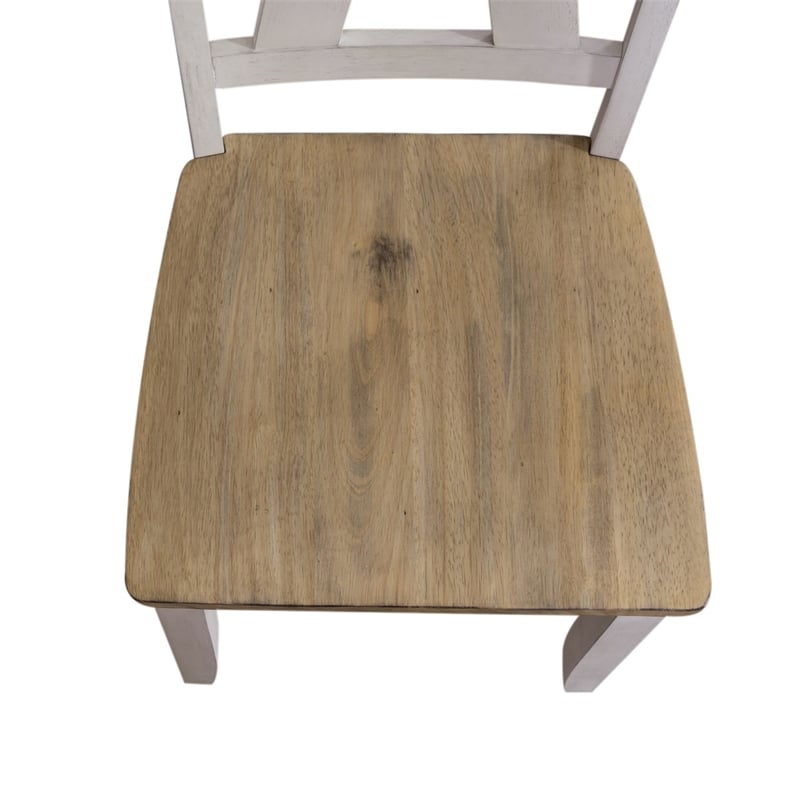 Liberty Furniture Lindsey Farm Dining Splat Back Side Chairs Set of 2 - White