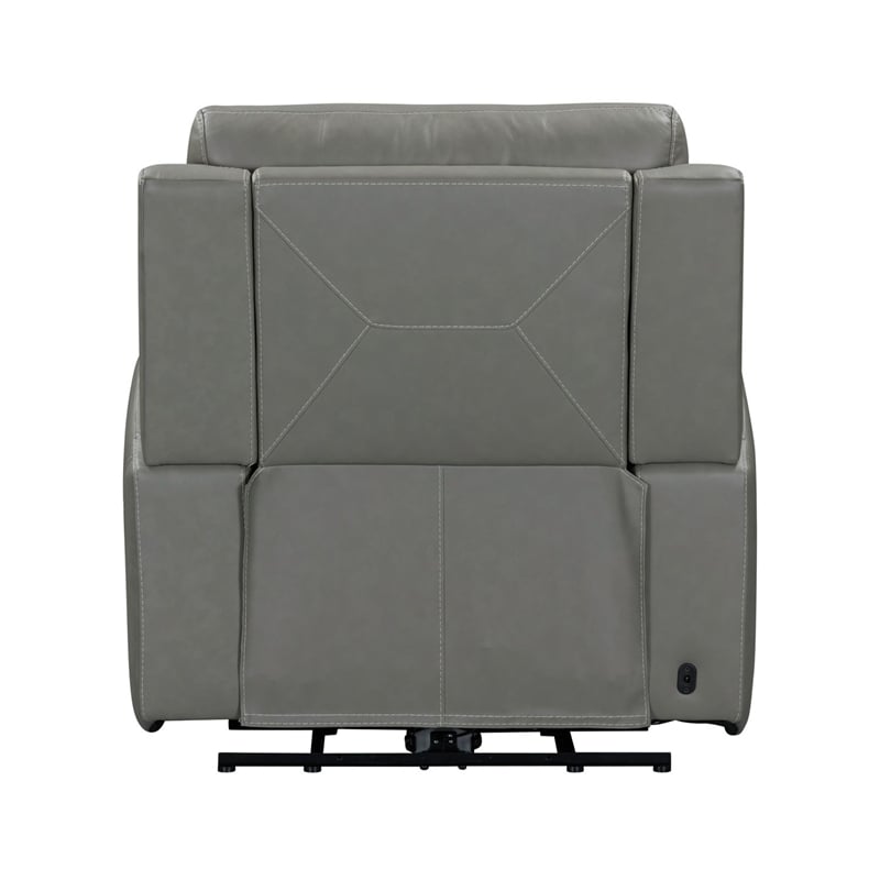 Liberty Furniture Camden Power Recliner Chair with Charging Ports - Gray Leather