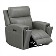 Liberty Furniture Camden Power Recliner Chair with Charging Ports - Gray Leather