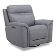 Liberty Furniture Cooper Power Recliner Chair - Charging Ports Blue Gray Leather