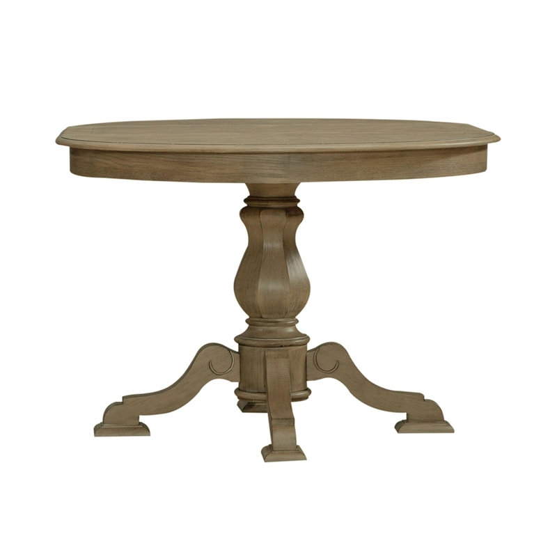 Liberty Furniture Magnolia Manor 5 Piece Pedestal Dining Room Table Set - Brown