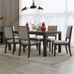 Liberty Furniture Modern Edge 7 Piece Rectangular Dining Room Table Set - Brown