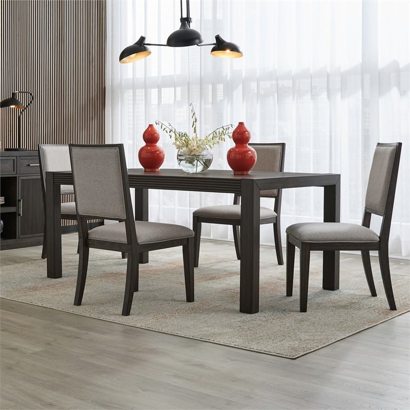 Liberty Furniture Modern Edge 5 Piece Rectangular Dining Room Table Set - Brown