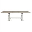 Liberty Furniture Whitney 7 Piece Trestle Dining Room Table Set - White Oak Wood