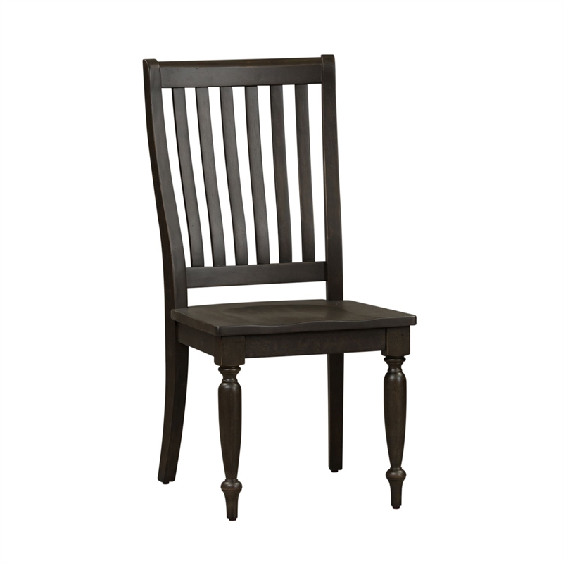Liberty Furniture Harvest Home 7 Piece Trestle Dining Room Table Set - Black