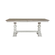 Liberty Furniture Whitney 5 Piece Trestle Dining Room Table Set - White Oak Wood