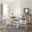 Liberty Furniture Whitney 5 Piece Trestle Dining Room Table Set - White Oak Wood