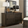 Liberty Furniture Thornwood Hills Full Bookcase Bed Dresser & Mirror - Brown
