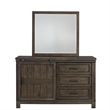 Liberty Furniture Thornwood Hills Full Bookcase Bed Dresser & Mirror - Brown