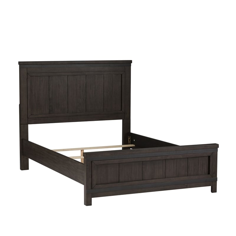 Liberty Furniture Thornwood Hills Full Panel Bed Dresser & Mirror - Brown