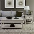 Liberty Furniture Lake House Opt 3 Piece Living Room Set Coffee Table & 2 End Tables Weathered White Oak Wood
