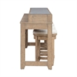 Liberty Furniture Millstone 4 Piece Living Room Set Console Bar Table & 3 Stools - Brown Oak Wood