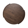 Liberty Furniture Warren Park Opt 3 Piece Living Room Set Round Cocktail Table & 2 End Tables - Brown Oak Wood