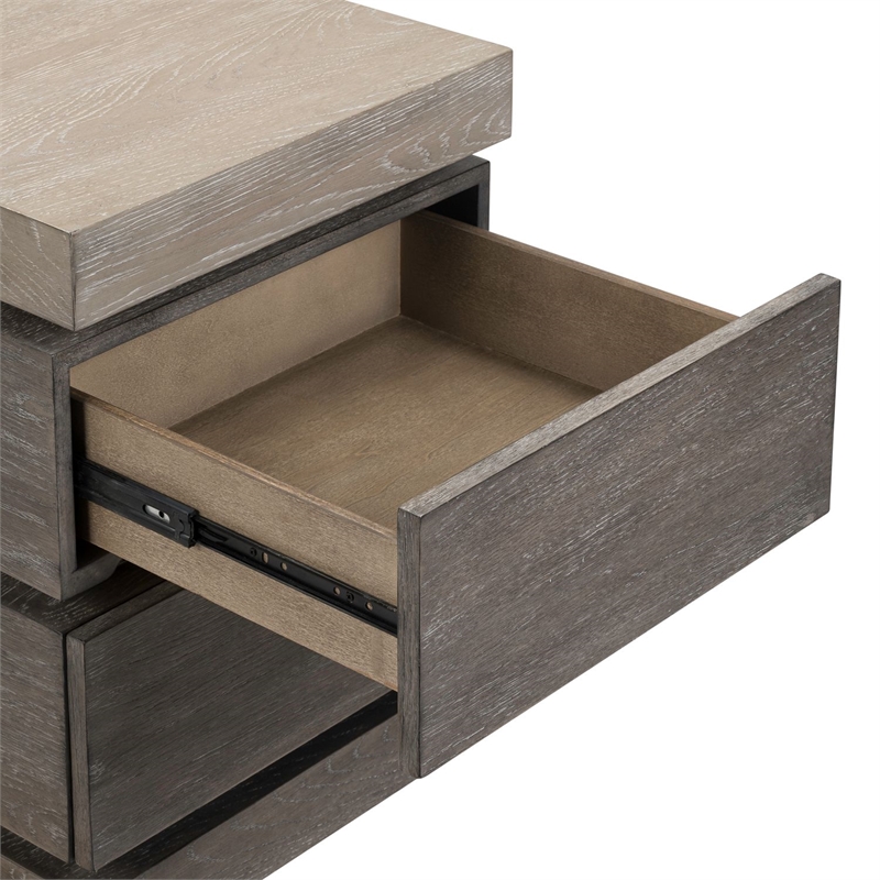 Liberty Furniture Piedmont Living Room Chairside Table - Brown Oak