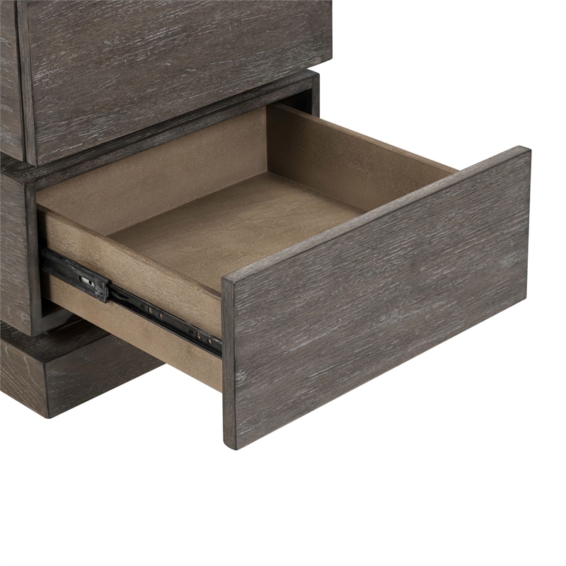 Liberty Furniture Piedmont Living Room Chairside Table - Brown Oak