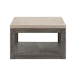 Liberty Furniture Piedmont 3 Piece Living Room Set Cocktail Table & 2 End Tables Charcoal Brown Oak Wood
