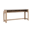 Liberty Furniture Millstone Living Room Console Bar Table with Charging Station - Nutmeg Oak Wood