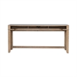 Liberty Furniture Millstone Living Room Console Bar Table with Charging Station - Nutmeg Oak Wood