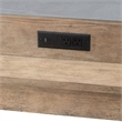 Liberty Furniture Millstone Living Room Console Bar Table with Charging Station - Nutmeg Oak Wood