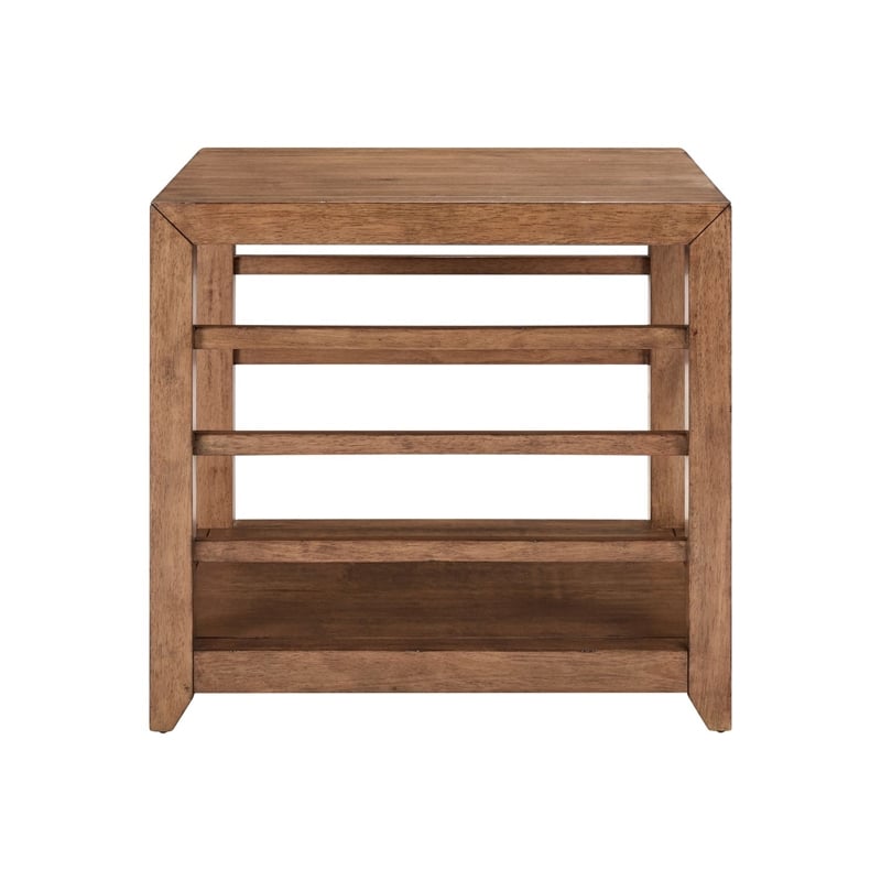 Liberty Furniture Shaker Lakes Living Room End Table - Brown Maple