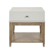 Liberty Furniture Berkly Living Room Square Chairside Table - Linen & Khaki