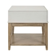 Liberty Furniture Berkly Living Room Square Chairside Table - Linen & Khaki