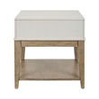 Liberty Furniture Berkly Living Room Square Chairside Table - Linen & Khaki