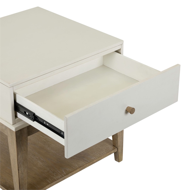 Liberty Furniture Berkly Living Room Square Chairside Table - Linen & Khaki