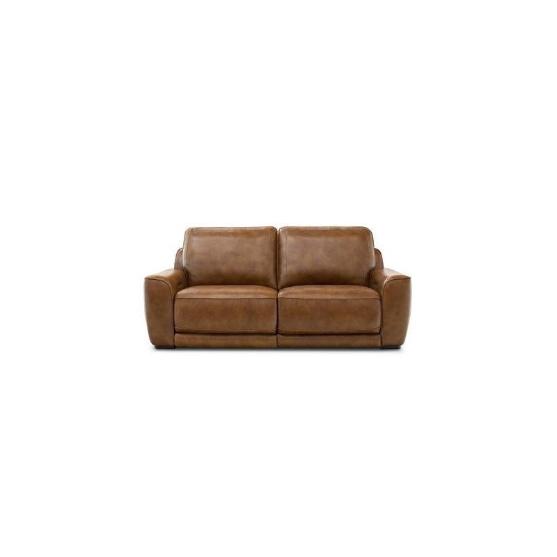 Liberty Furniture Blake Power Reclining Sofa - Honey Brown Leather