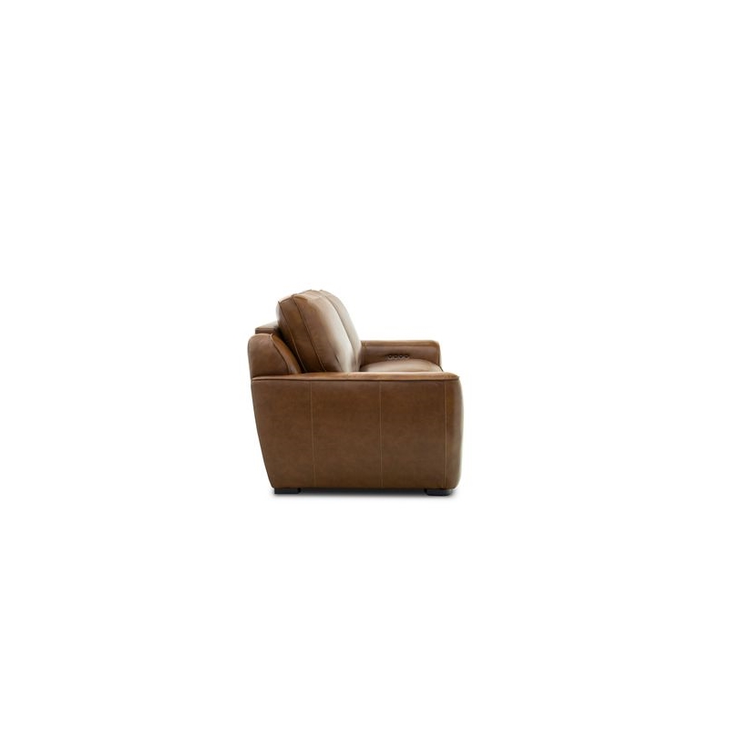 Liberty Furniture Blake Power Reclining Sofa - Honey Brown Leather