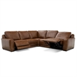 Liberty Furniture Blake 5 Piece Power Reclining Sectional Sofa - Brown Leather