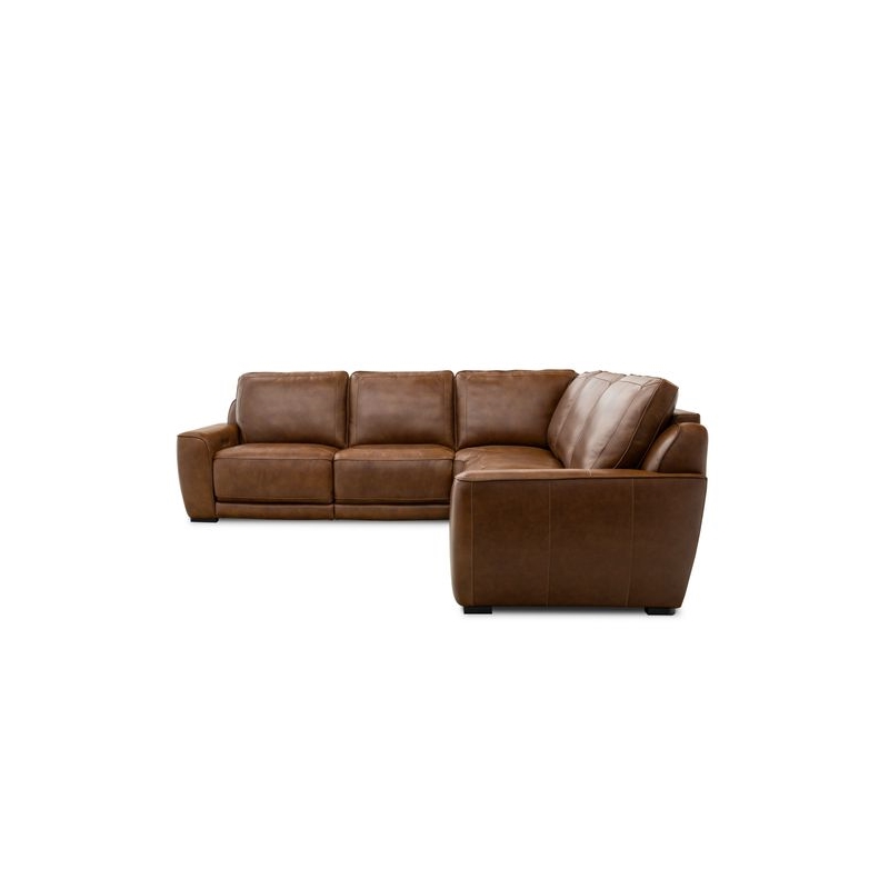 Liberty Furniture Blake 5 Piece Power Reclining Sectional Sofa - Brown Leather