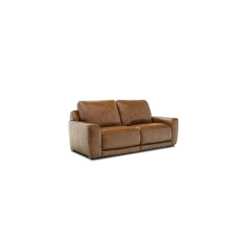 Liberty Furniture Blake Sofa & Loveseat Power Reclining Set - Brown Leather