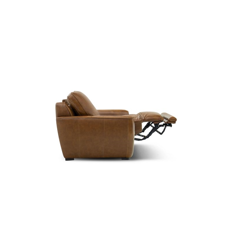 Liberty Furniture Blake Sofa & Recliner Power Reclining Set - Brown Leather