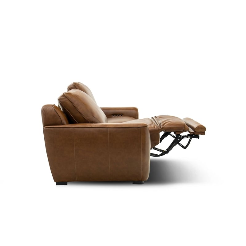 Liberty Furniture Blake Sofa & Recliner Power Reclining Set - Brown Leather